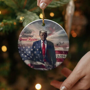 Make America Great Again 2024 Ornament American Flag Trump Decoration