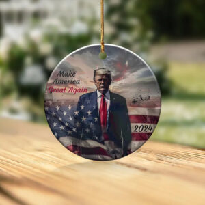 Make America Great Again 2024 Ornament American Flag Trump Decoration