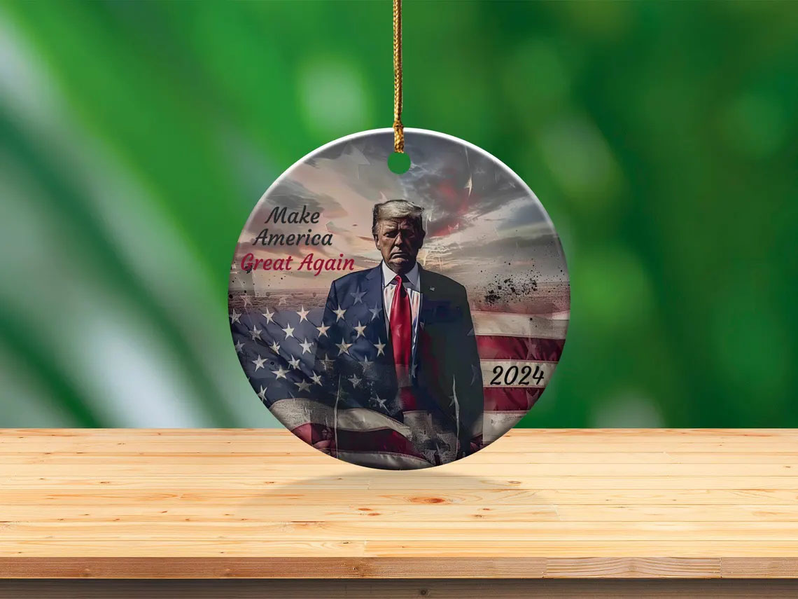 Make America Great Again 2024 Ornament American Flag Trump Decoration