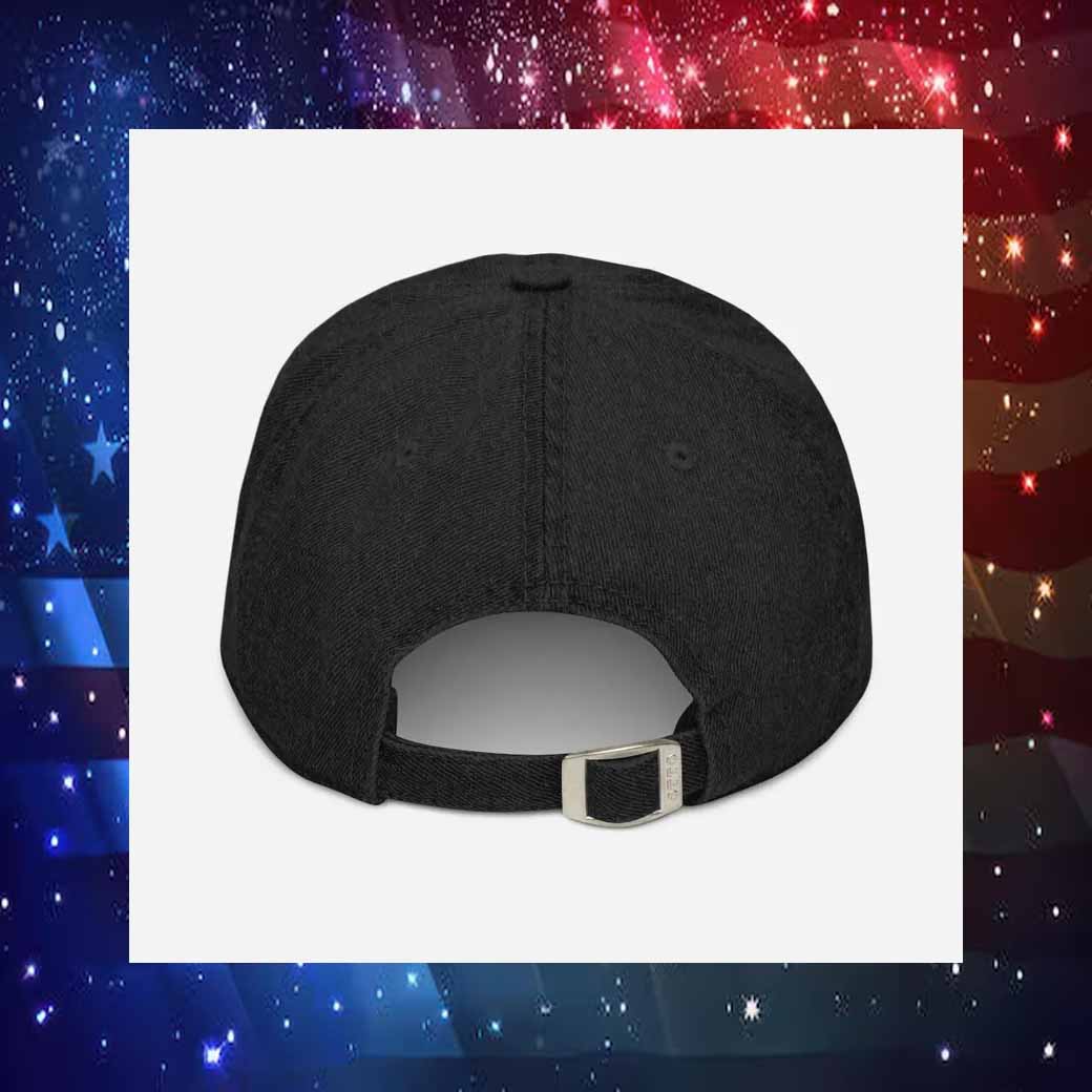 Make America Great Again Gold on Black Embroidery Denim Cap Hat