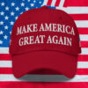 Make America Great Again Red Hat Embroidered Cloth & Braid Baseball Cap Trump 2016 - 2024 MAGA