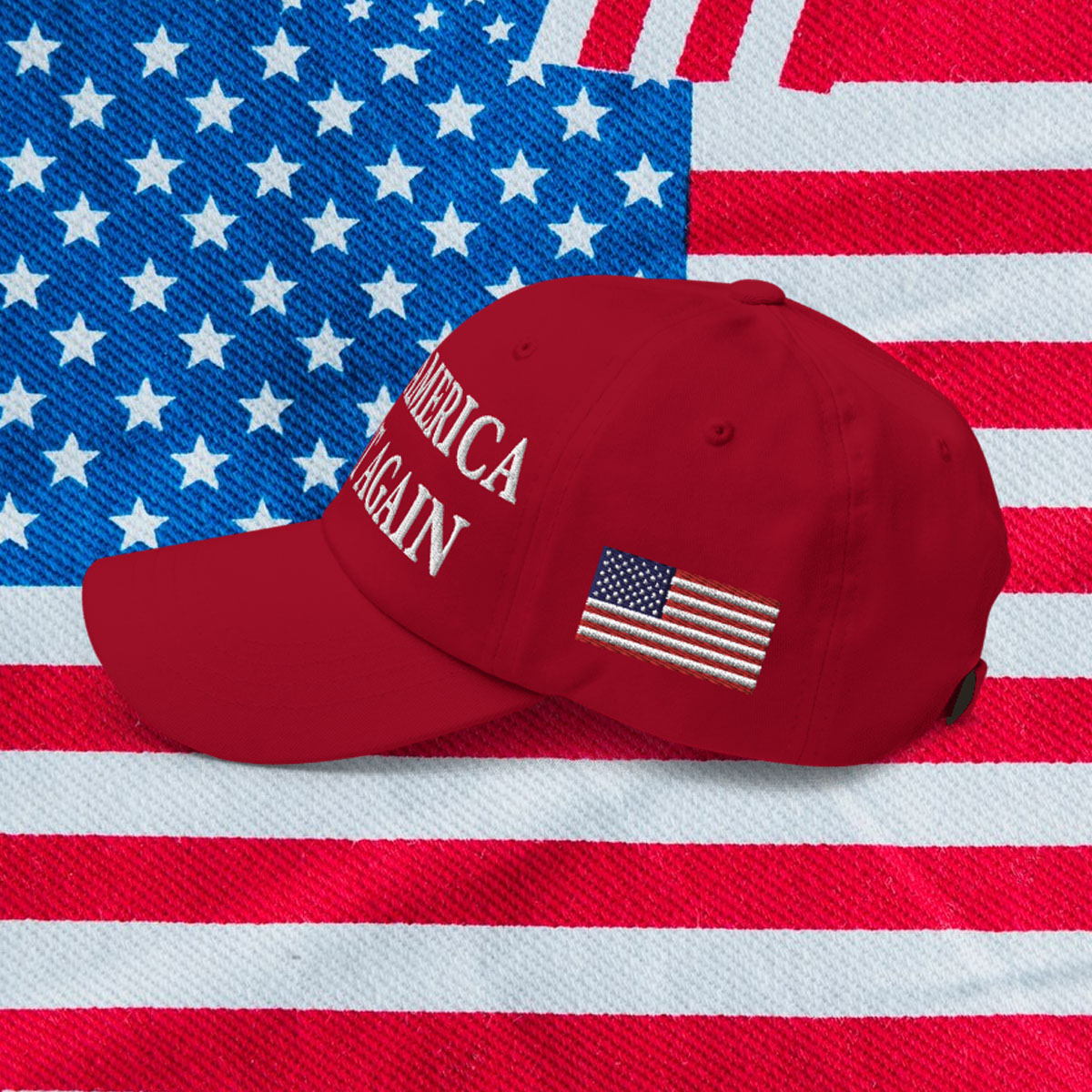 Make America Great Again Red Hat Embroidered Cloth & Braid Baseball Cap Trump 2016 - 2024 MAGA