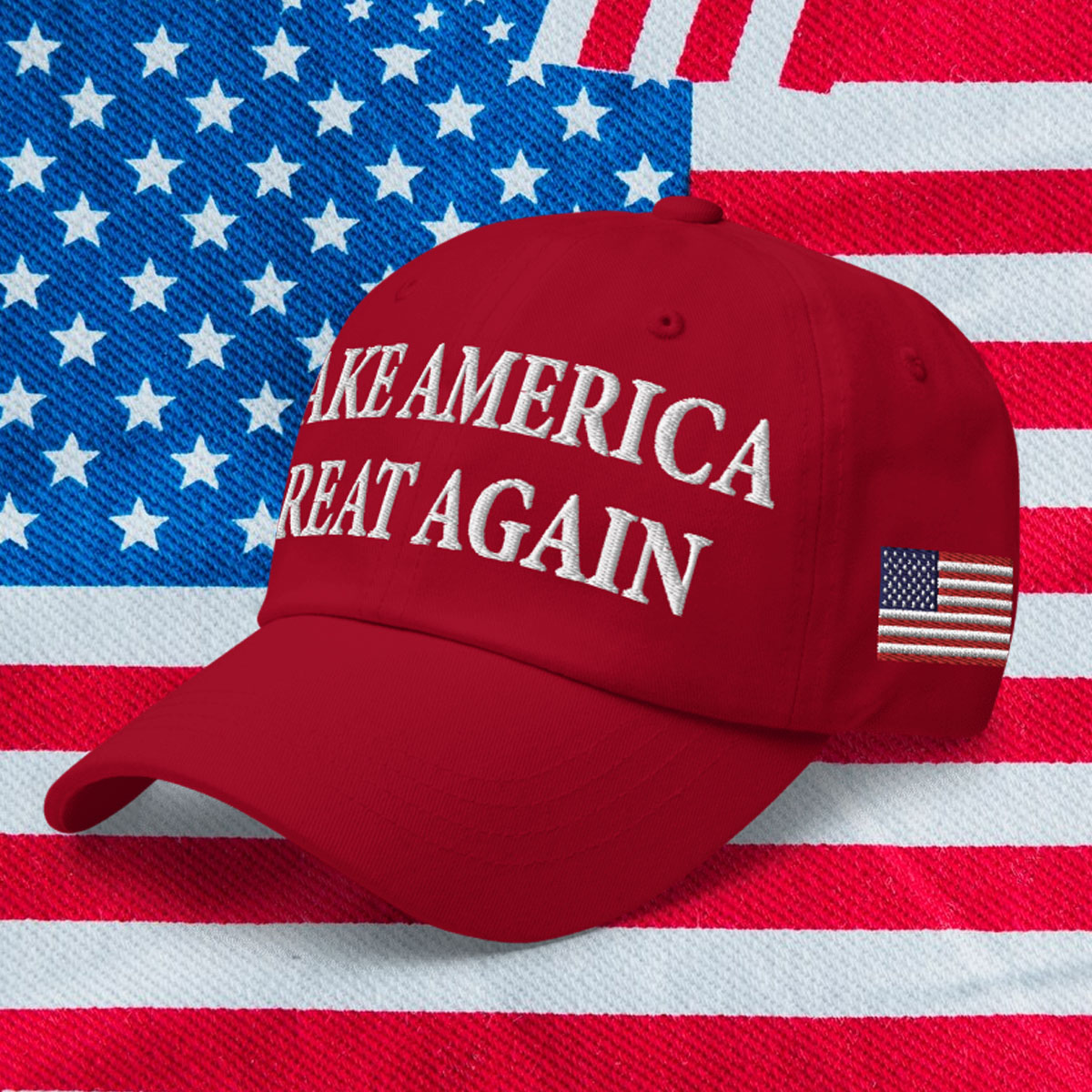Make America Great Again Red Hat Embroidered Cloth & Braid Baseball Cap Trump 2016 - 2024 MAGA