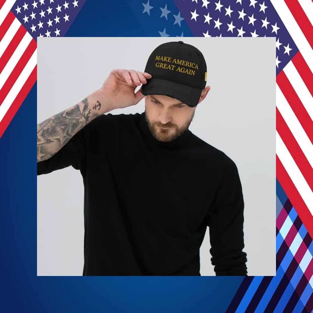 Make America Great Again Trump 2024 Gold on Black Hat