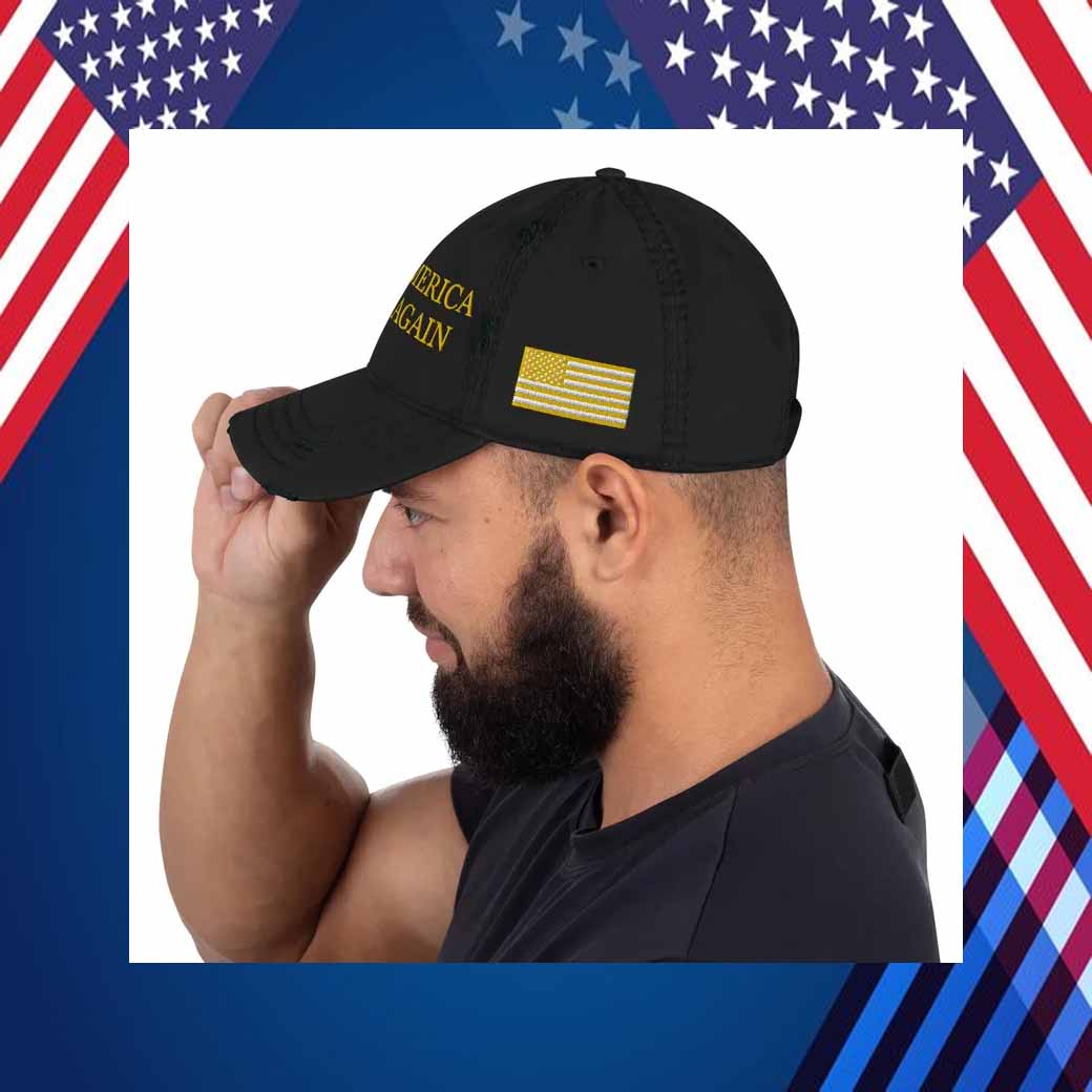 Make America Great Again Trump 2024 Gold on Black Hat