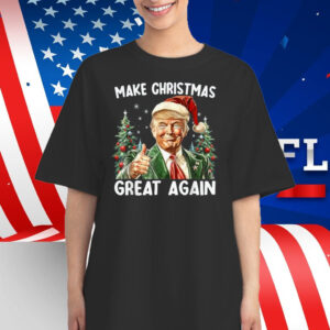 Make Christmas Great Again Funny Santa Trump 2024 Xmas Men Shirt