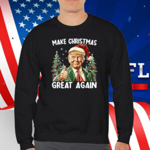Make Christmas Great Again Funny Santa Trump 2024 Xmas Men Shirt