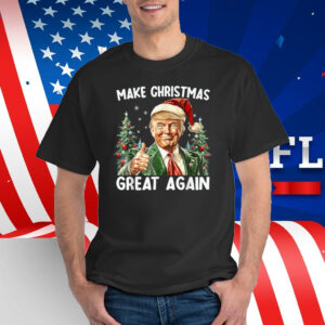 Make Christmas Great Again Funny Santa Trump 2024 Xmas Men Shirt
