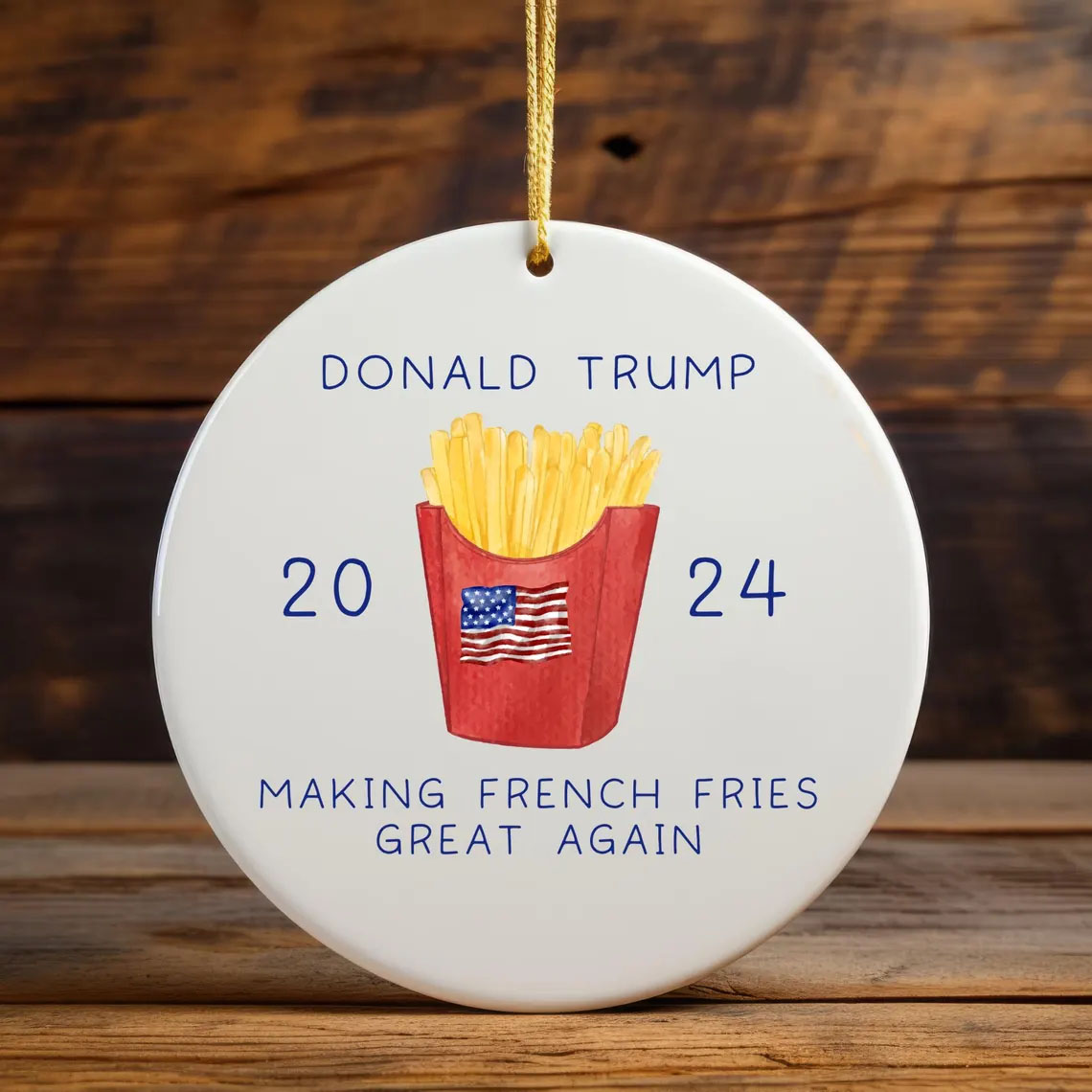 Making French Fries Great Again 2024 Trump Ornament