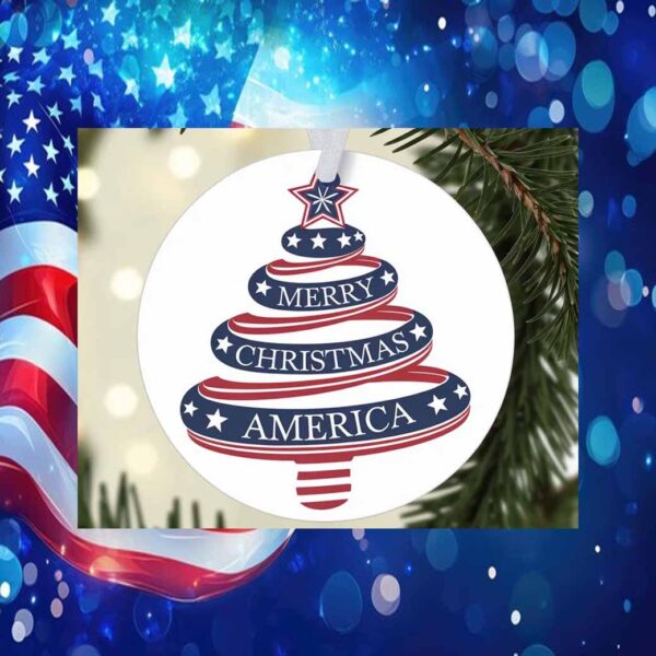 Merry Christmas America Ornament