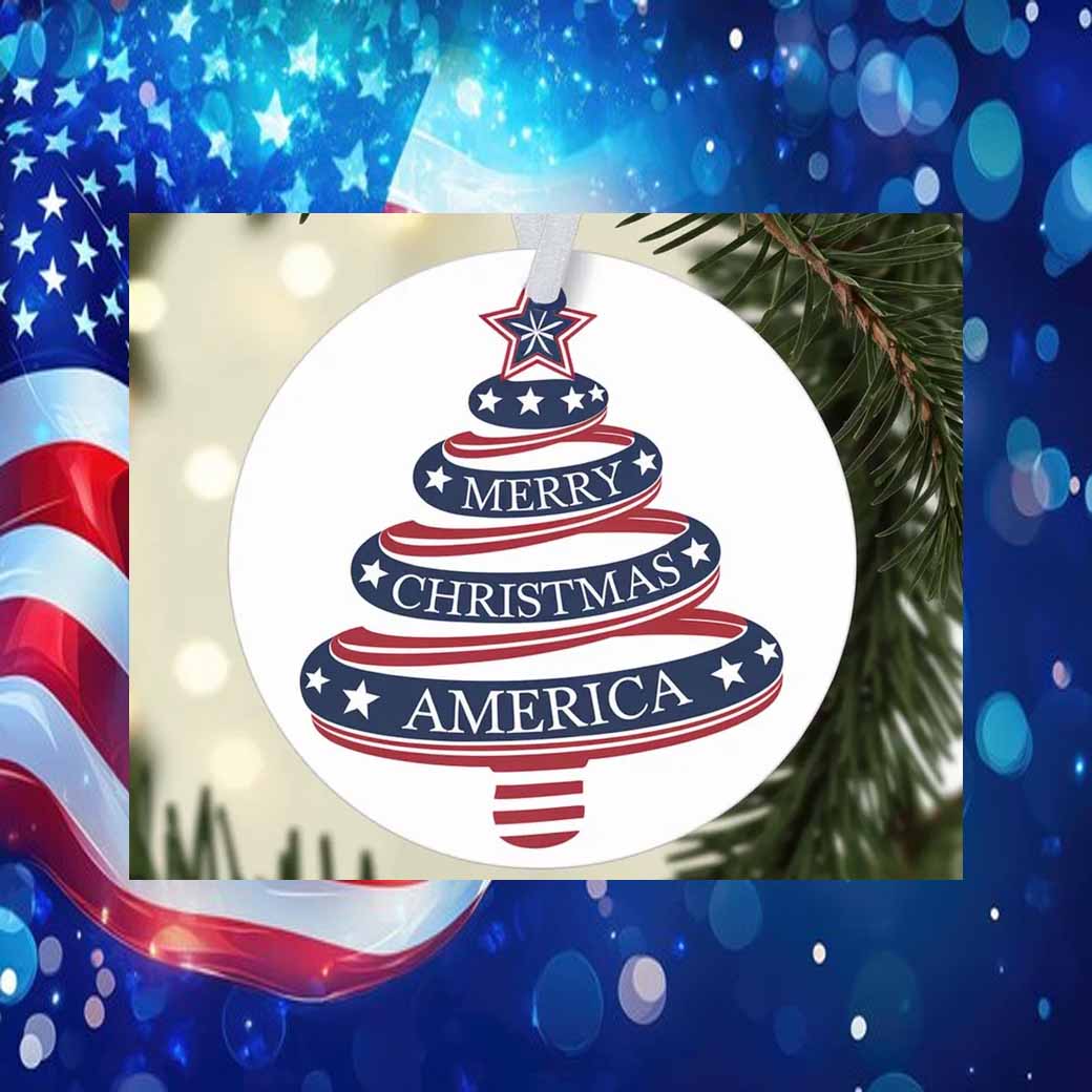 Merry Christmas America Ornament