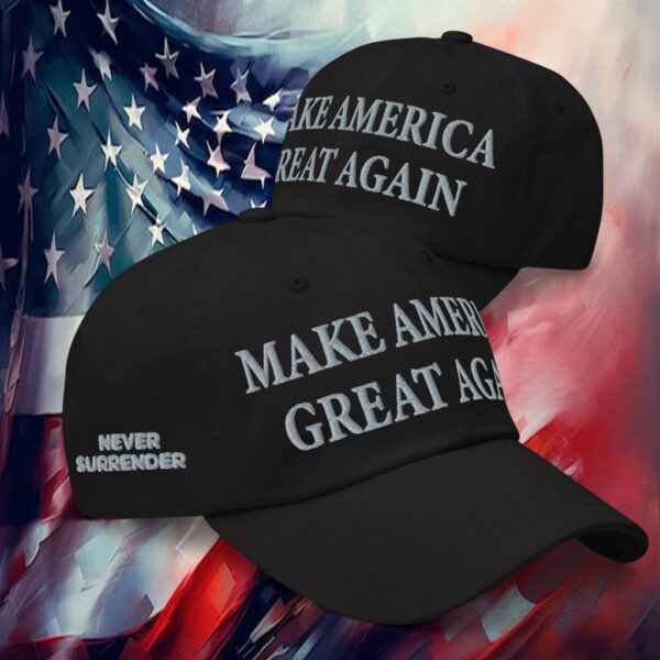 Never Surrender MAGA Hat