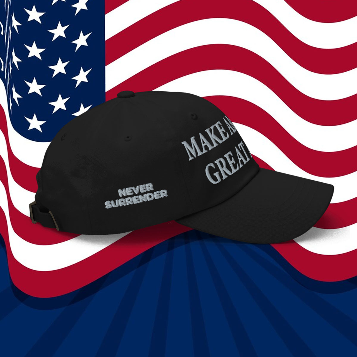 Never Surrender MAGA Trump 45 47 President Hat