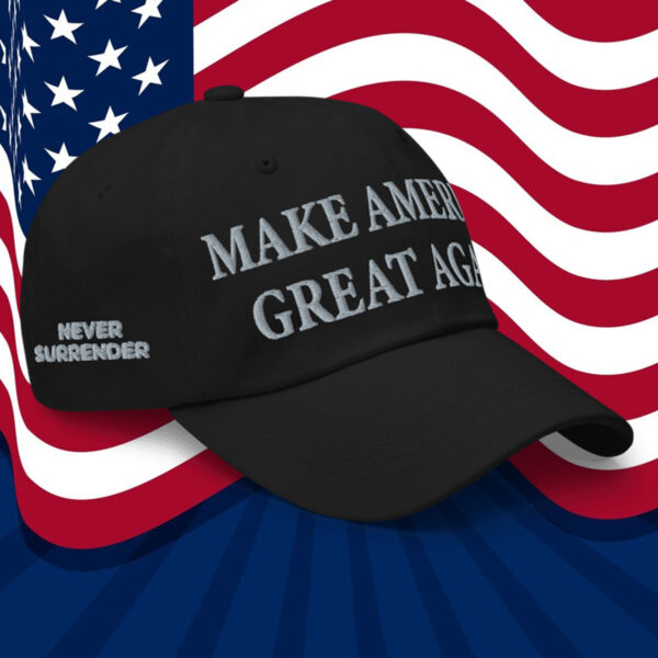 Never Surrender MAGA Trump 45 47 President Hat