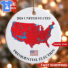 Official Us Presidential Election 2024 Map Christmas Ornament