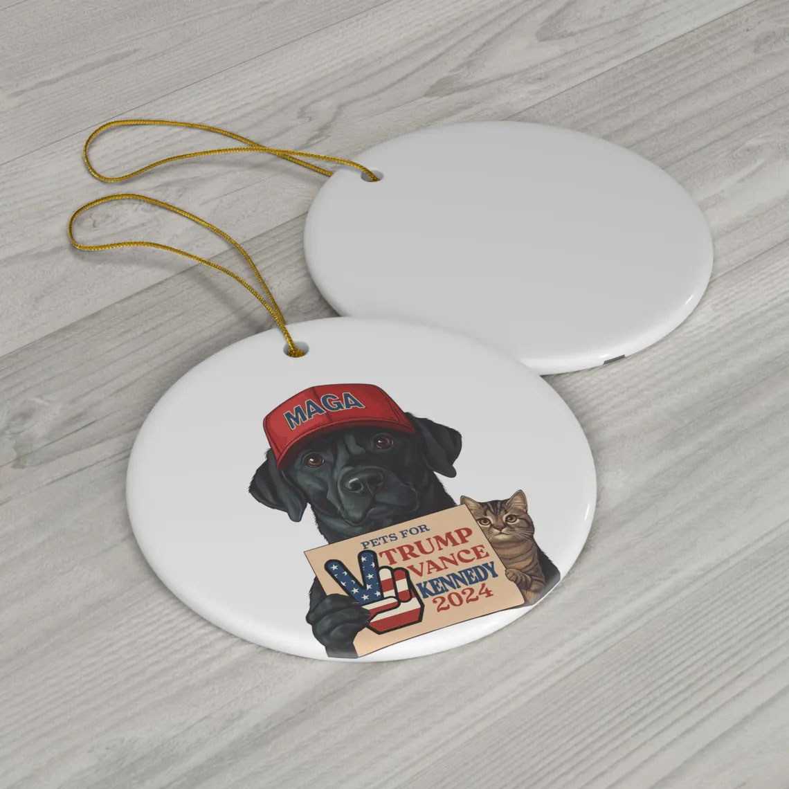 Pets for Trump Christmas Ornament