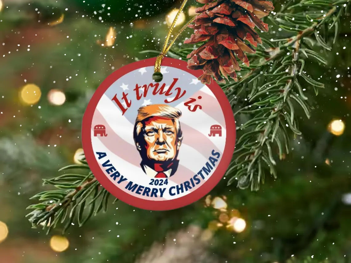 President Donald J Trump Christmas Ornament