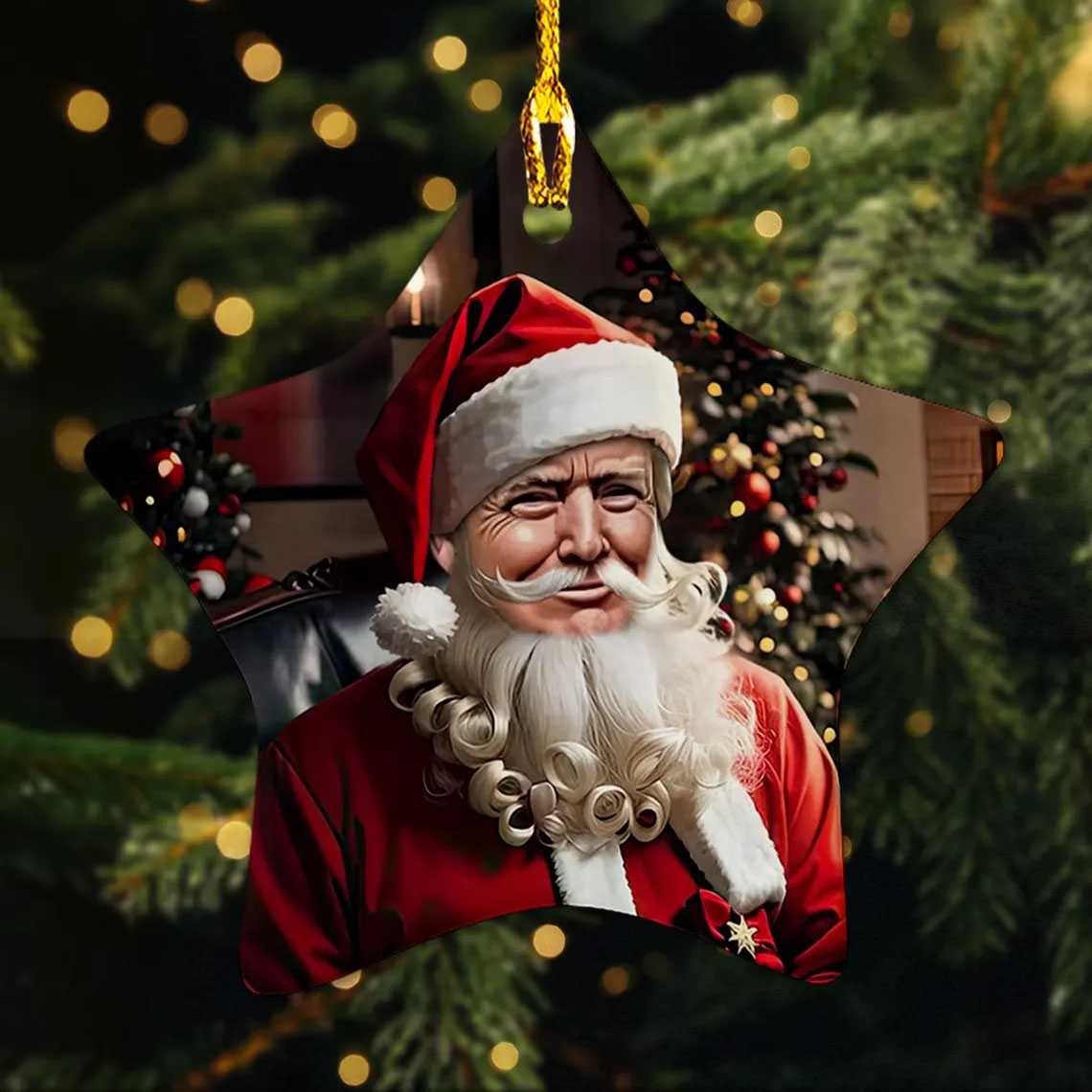Santa Trump Christmas Ornament