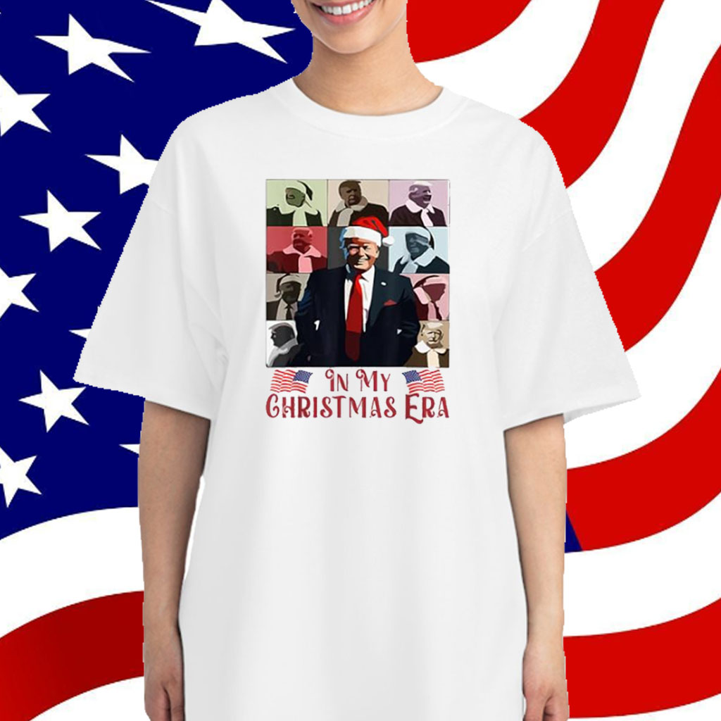 Santa Trump Santa Claus In My Christmas Era Xmas Shirt