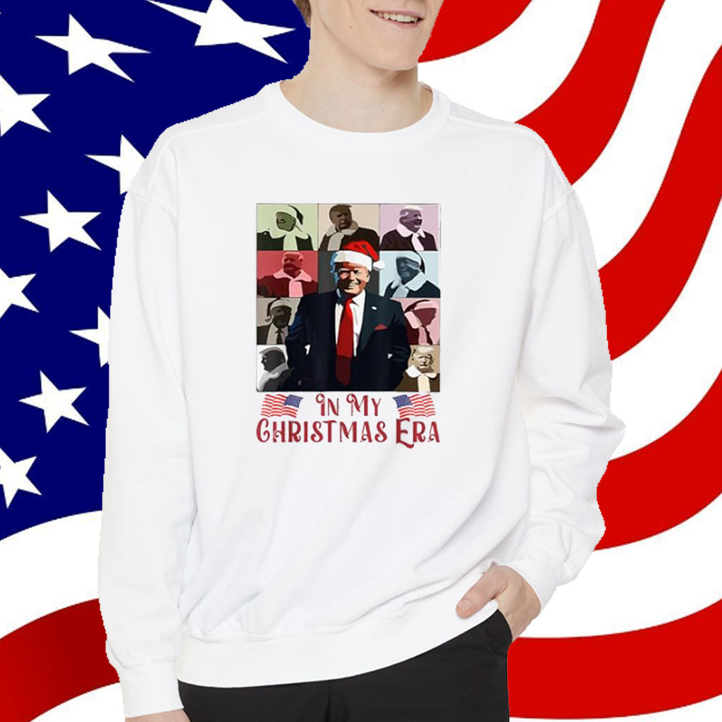 Santa Trump Santa Claus In My Christmas Era Xmas Shirt