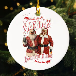 Santas Favorite Felon Trump Christmas Ornament