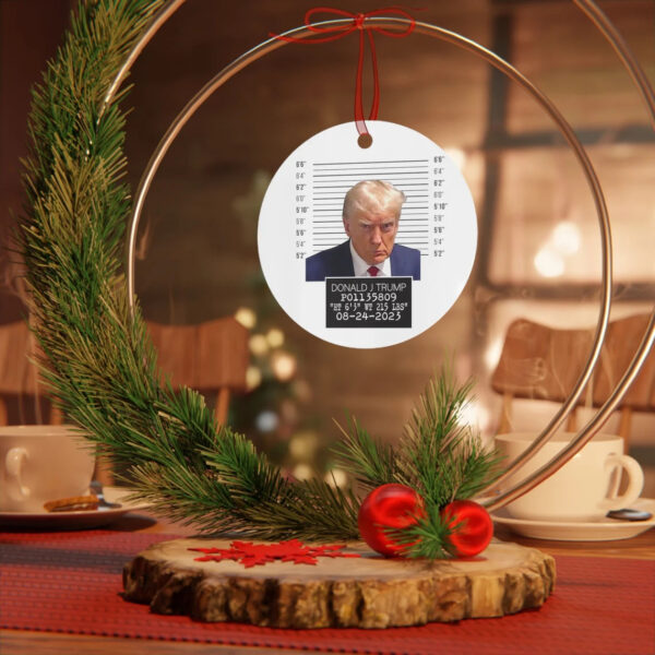The Trump Mugshot 2023 Keepsake Metal Ornaments