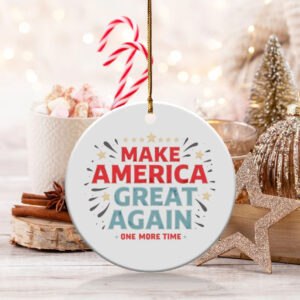 Trump 2024 Christmas Ornament, Make America Great Again, One More Time