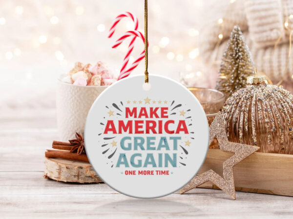 Trump 2024 Christmas Ornament, Make America Great Again, One More Time