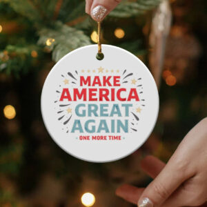 Trump 2024 Christmas Ornament, Make America Great Again, One More Time
