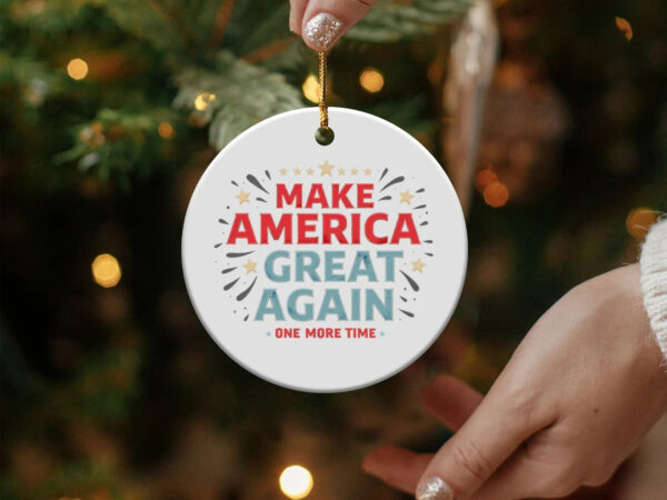 Trump 2024 Christmas Ornament, Make America Great Again, One More Time