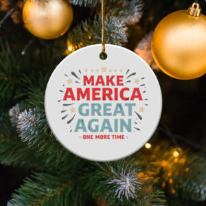 Trump 2024 Christmas Ornament, Make America Great Again, One More Time