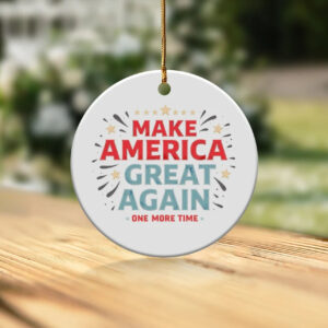 Trump 2024 Christmas Ornament, Make America Great Again, One More Time