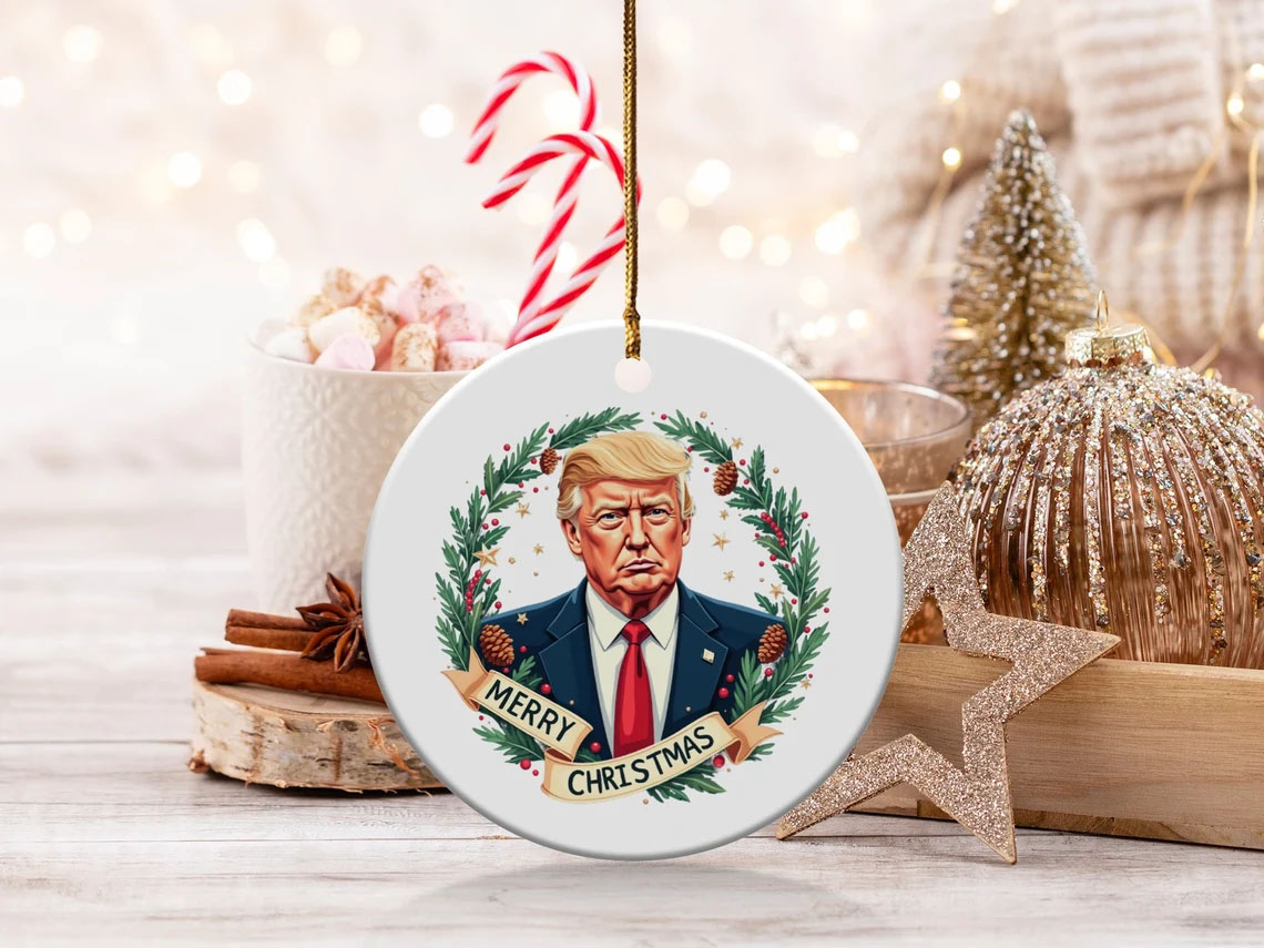 Trump 2024 Christmas Ornament, Merry Christmas Decoration