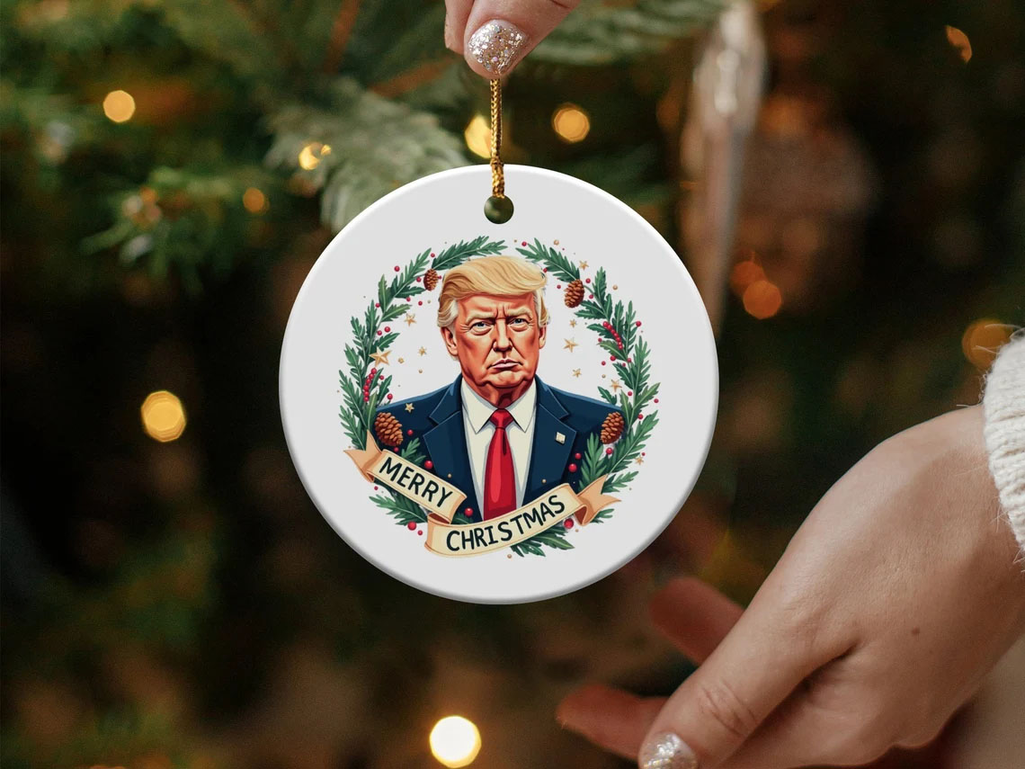 Trump 2024 Christmas Ornament, Merry Christmas Decoration