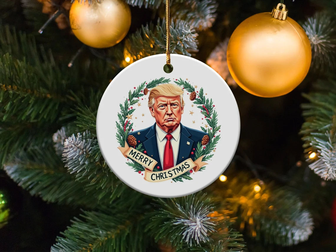 Trump 2024 Christmas Ornament, Merry Christmas Decoration