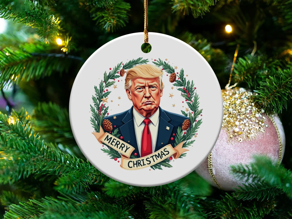 Trump 2024 Christmas Ornament, Merry Christmas Decoration