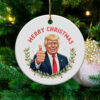 Trump 2024 Christmas Ornament, Merry Xmas Tree Decoration, Holiday Gift, Festive Home Decor, Trump Supporter Gift, Patriotic Christmas