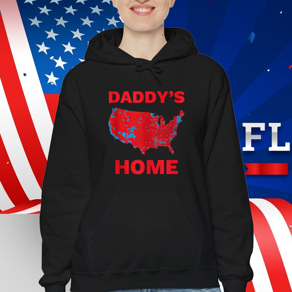 Trump 2024 Daddy's Home Trump Won 2024 Electoral College Map T-Shirt