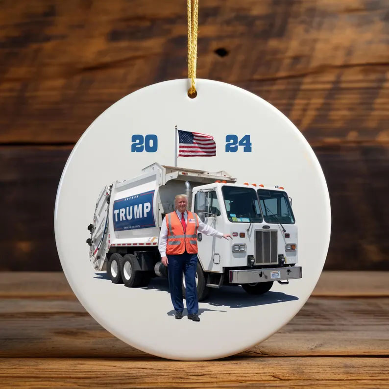 Trump 2024 Garbage Truck Ornament