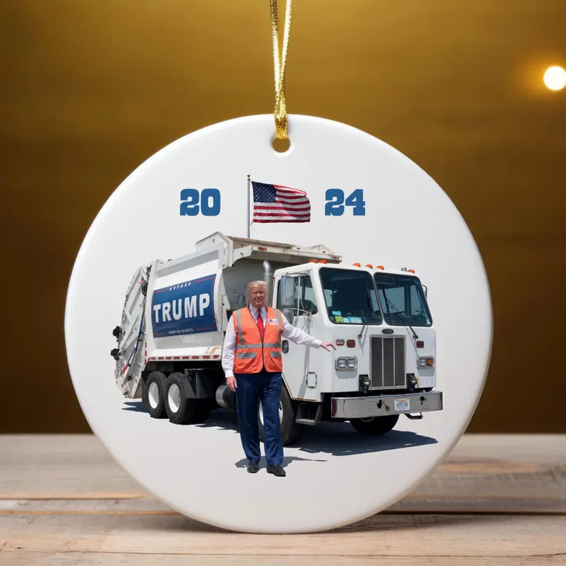 Trump 2024 Garbage Truck Ornament