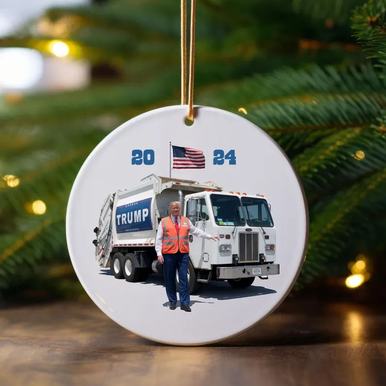 Trump 2024 Garbage Truck Ornament