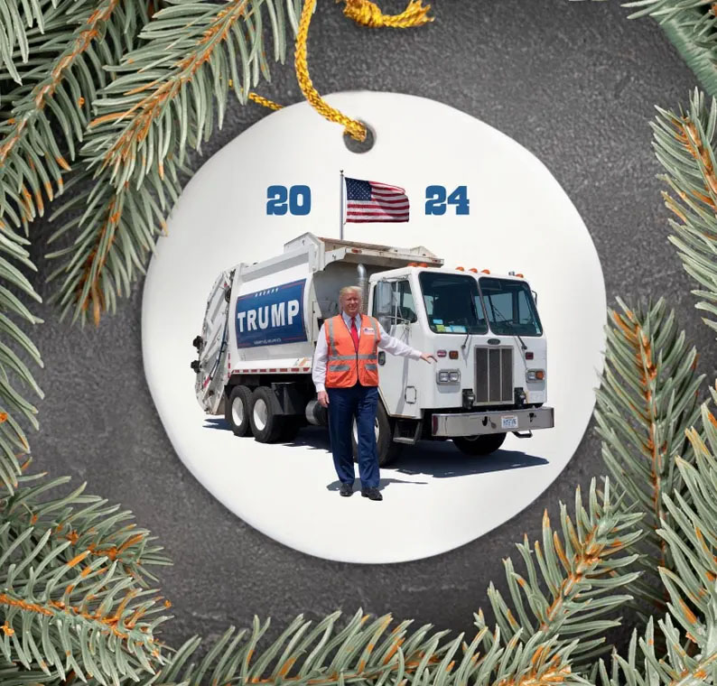 Trump 2024 Garbage Truck Ornament