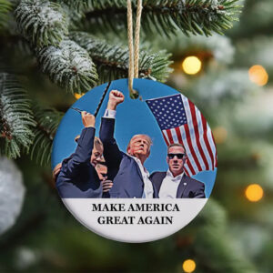 Trump 2024 Make America Great Again Digital Christmas Ornament
