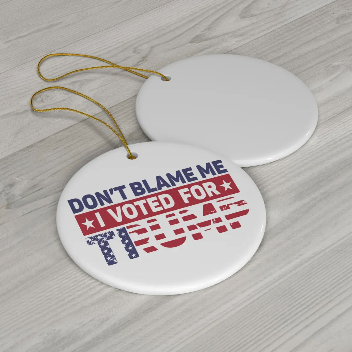 Trump 2024 Ornament, Republican Ornament, President Trump Supporter Gift, Patriotic Holiday Ornament