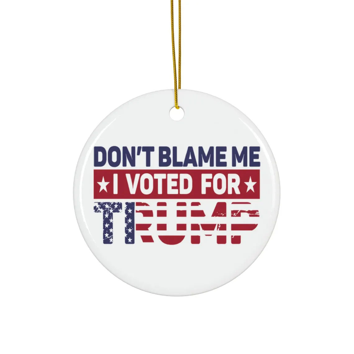 Trump 2024 Ornament, Republican Ornament, President Trump Supporter Gift, Patriotic Holiday Ornament