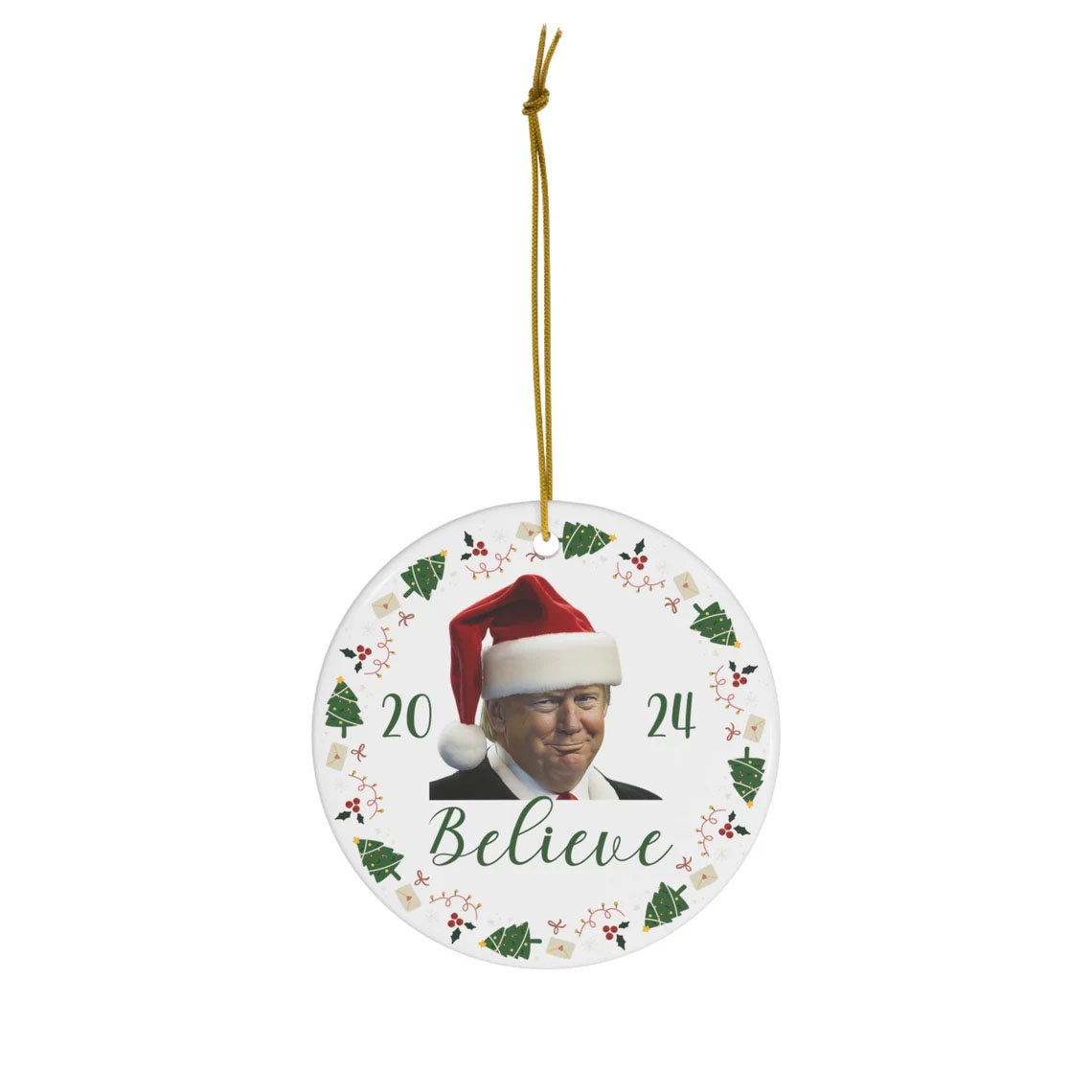 Trump 2024 Ornament, Trump Gift Ornament, Republican Gift Ornament, Conservative Christmas Ornament