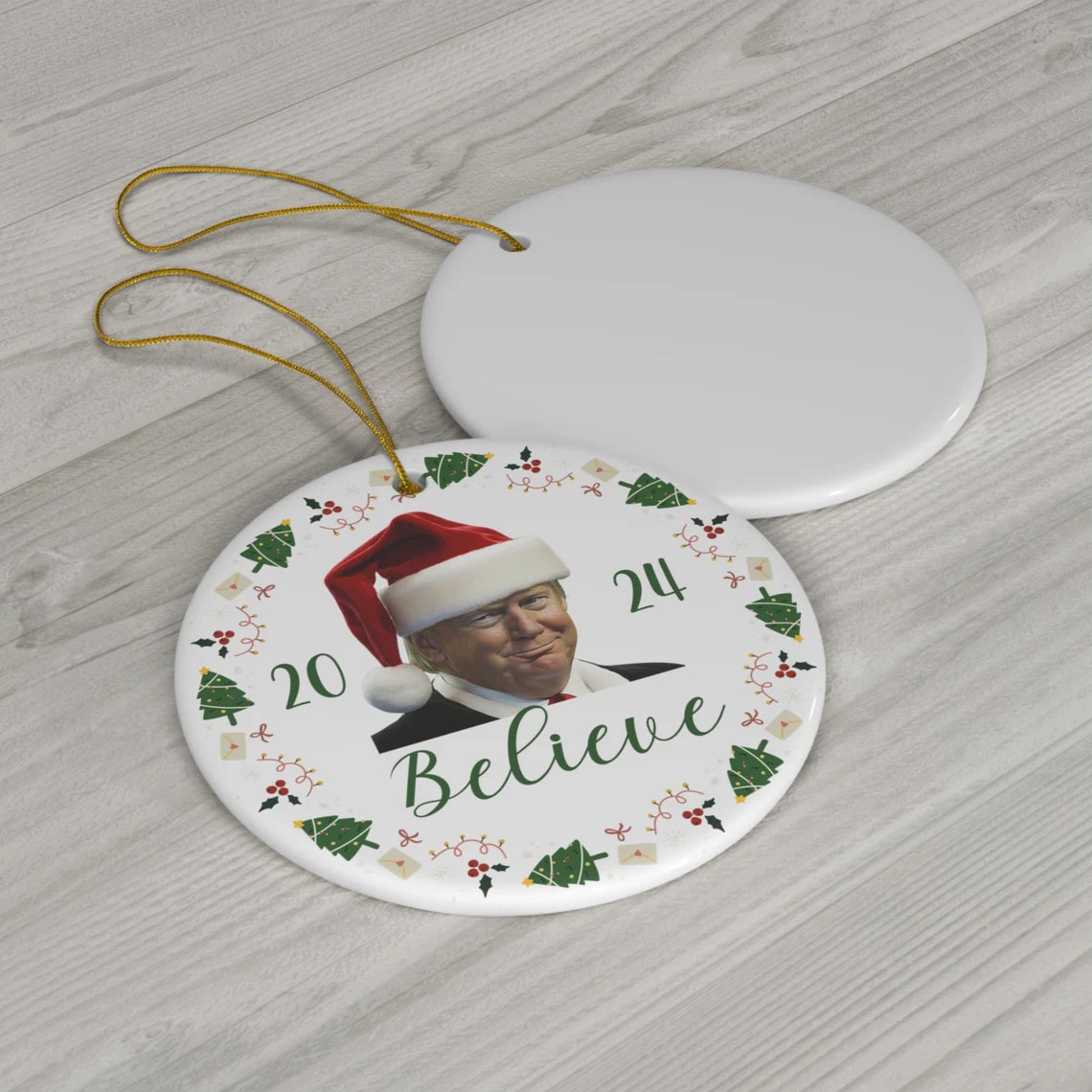 Trump 2024 Ornament, Trump Gift Ornament, Republican Gift Ornament, Conservative Christmas Ornament
