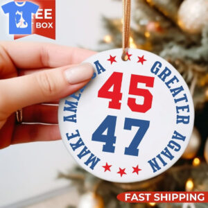 Trump 2024 Victory 45 47 Make America Great Again Ornament