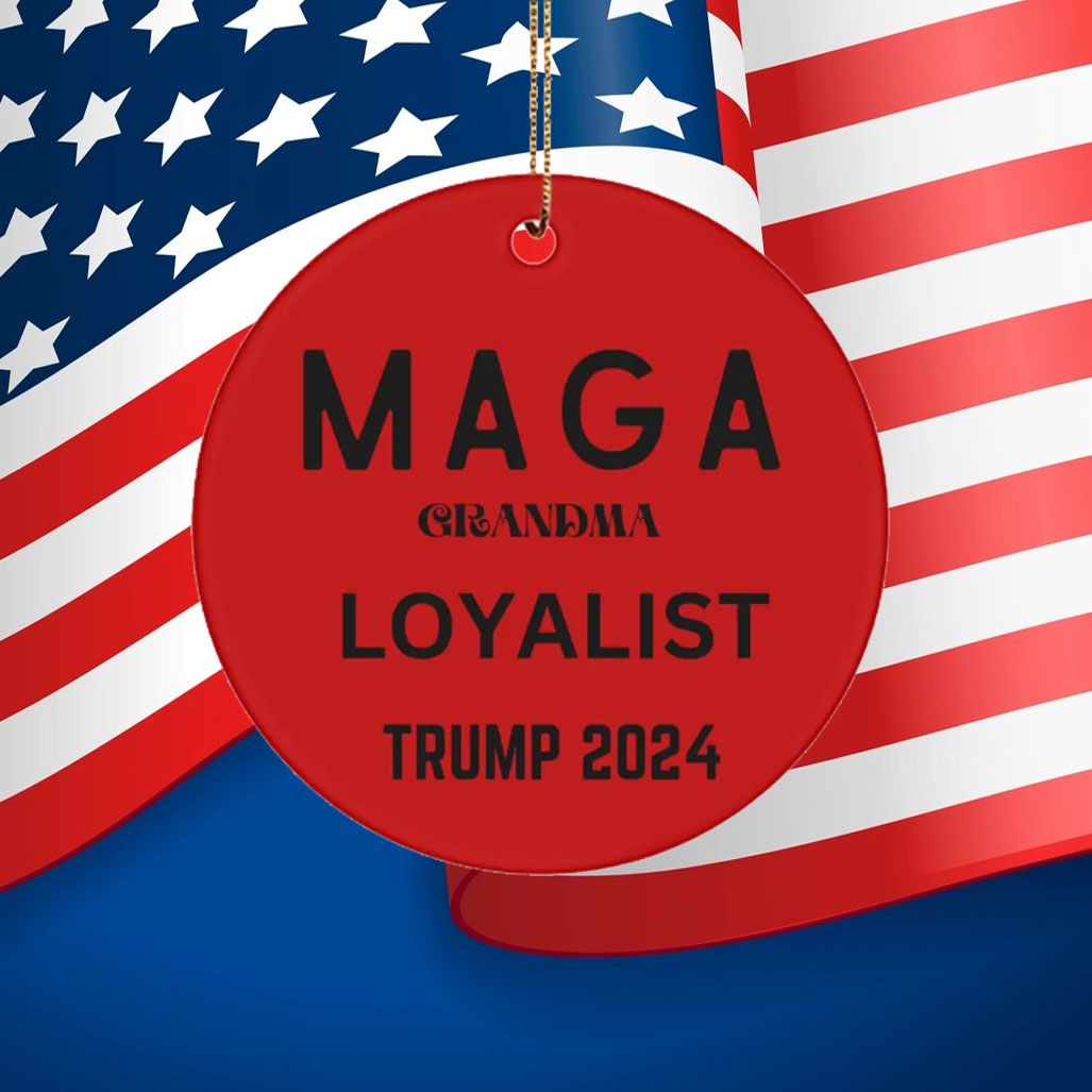 Trump 2024 ornament, maga grandma loyalist