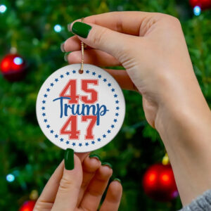 Trump 45 47 Christmas Ornament